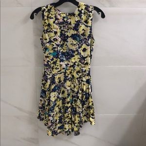 H&M floral hi low mini dress US 4